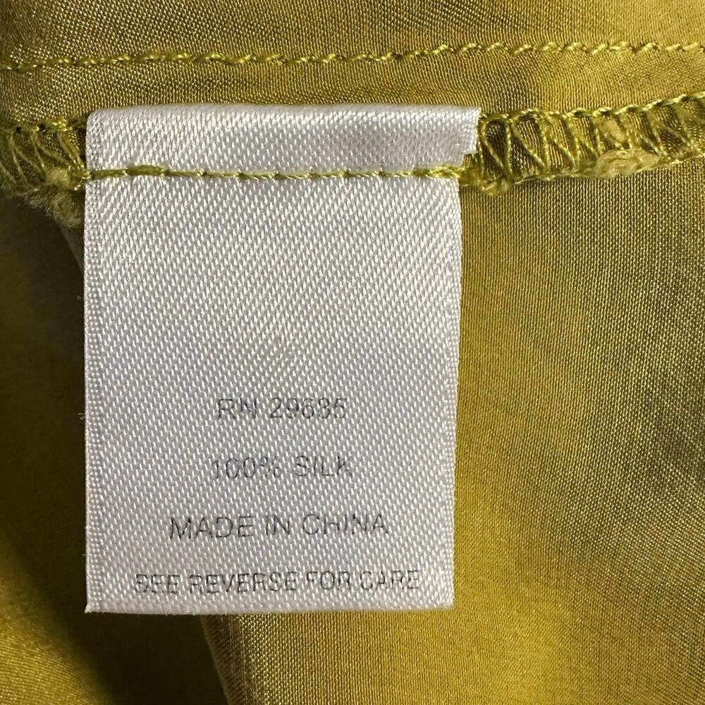 Pendleton Golden Yellow Silk Button Front Trench … - image 5